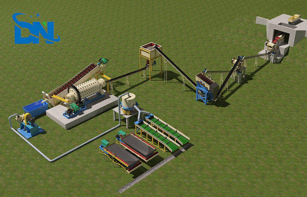 Rock gold mining equipment