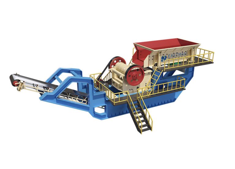 Semi-mobile jaw crusher plant