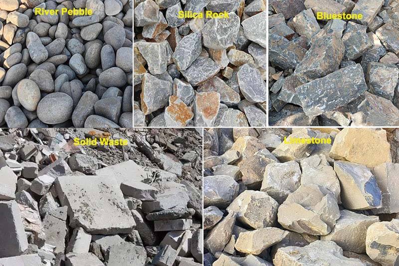 Raw ores materials for sand making