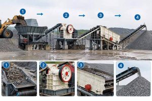 crushing wet sticky material