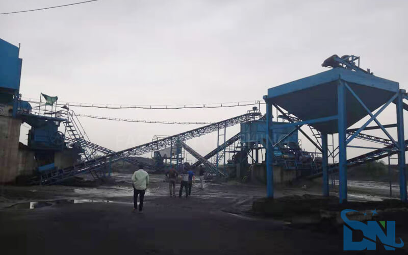 500tph sand making and washing plant site