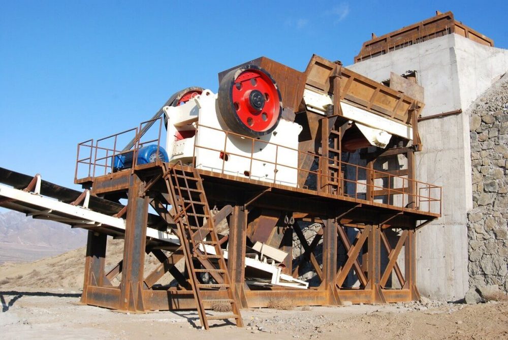 jaw crusher on site