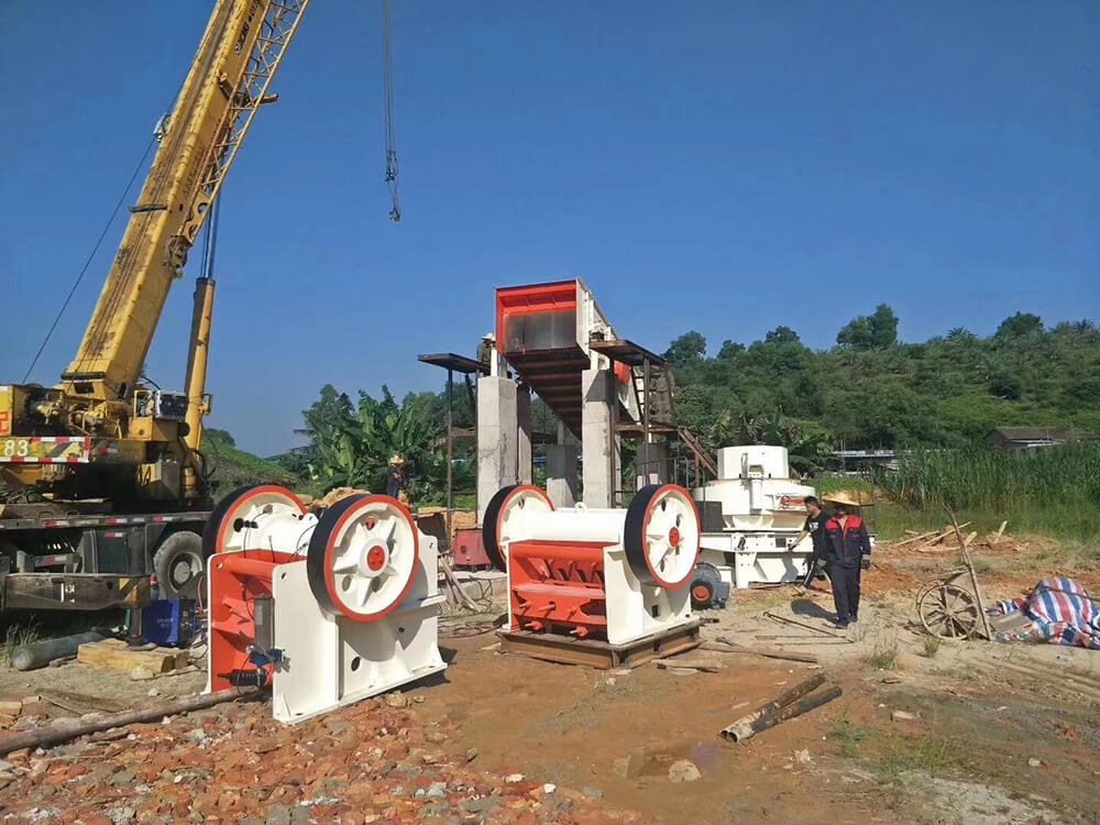 jaw crusher working site